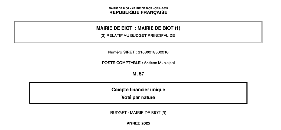 Budget 2025 (réalisé : le CFU)